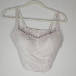 PINK Victoria's Secret  White Lace Tank Bra